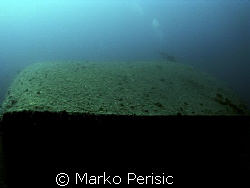 Look down the length of the Vassilious wreck. Komiza Vis. by Marko Perisic 